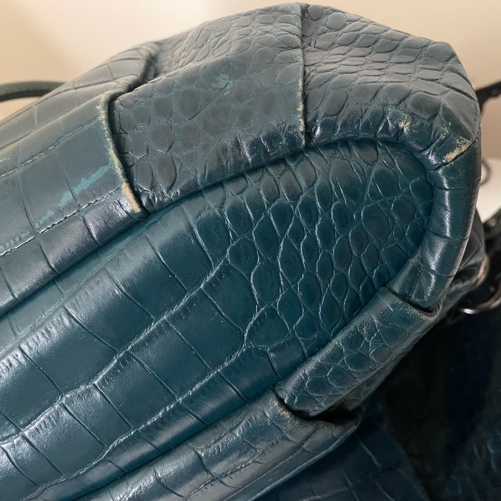 Coach Madison Embossed Croc Sophia Satchel - Picture 6 of 14